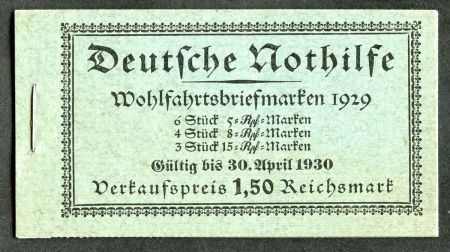 Germany B28a-9a VF NH Unexploded Booklet cv $625