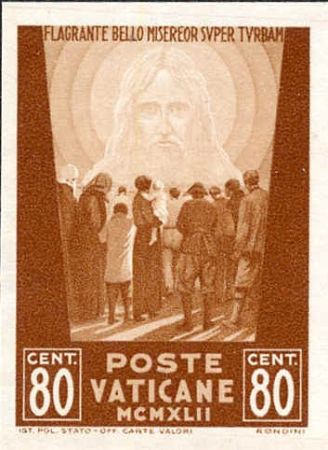 Vatican 78 Archival Proof on Thicker smooth Paper, Imperf Ungummed
