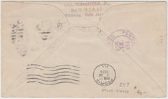 US 1928 Lindbergh Flight Cover with C4 and C34 Signed by Pilot