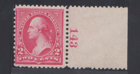 US 252 Bureau & Regular Just F NH Plate # 143 Single
