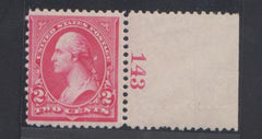 US 252 Bureau & Regular Just F NH Plate # 143 Single
