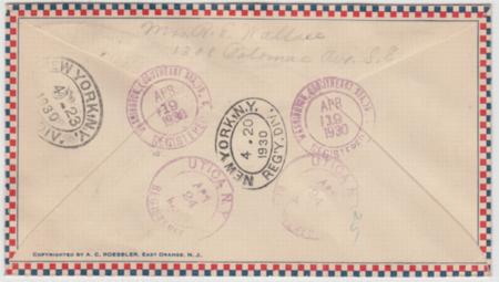 US 1930 C13 FDC on Registered Airmail Cover
