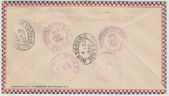 US 1930 C13 FDC on Registered Airmail Cover