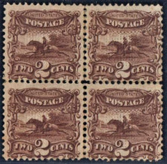 US 113 Pictorials Mint Hinged Ave-Fine Block Disturbed Part OG
