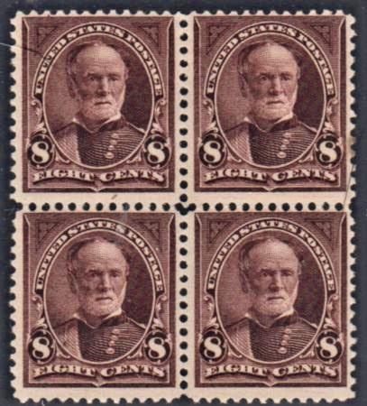 US 272 Bureau and Regular Issues F - VF Mint NH Block - Pristine cv $840+ as singles