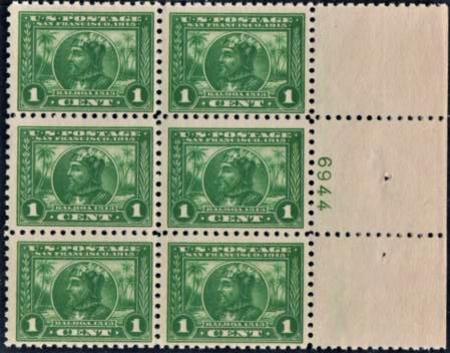 US 401 Early Commemoratives Mint NH F - VF Wide Side Plate # Block - Pristine!