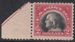US 547 Washington - Franklin VF - XF Mint LH Left Margin- Large Margins cv $125