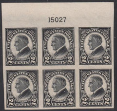 US 611 Mint LH VF Plate Block Top # 15027 cv $70