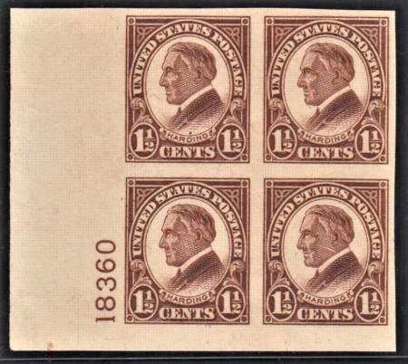 US 631 Mint NH VF Block No Gum Breakers Four Natural Gum Bends cv $700