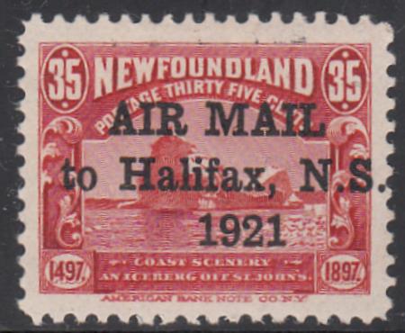 Newfoundland Cd Newfoundland H XF 1921 Shifted to Right, APS Cert
