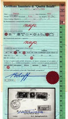 Italy 1933 C49 on Flown Balbo Cover to US, Bolaffi certificate