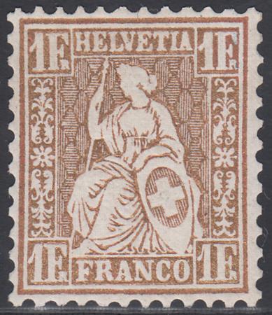 Switzerland 50a NH VF Pristine Color + Gum, Renggli Cert cv $3,250