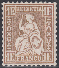 Switzerland 50a NH VF Pristine Color + Gum, Renggli Cert cv $3,250