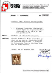 Switzerland 50a NH VF Pristine Color + Gum, Renggli Cert cv $3,250