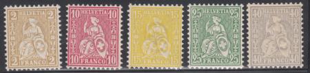 Switzerland 52-55, 58 Mint NH F-VF