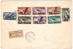 Italian Colonies 1934 Registered Cover Tripoli - Rome with 384, C20-26