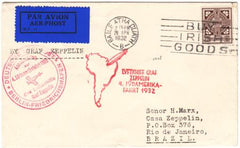 Ireland 1932 4th South America Zeppelin Flight on VF Cover