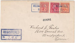 US Illinois, Williamsburg 554, 561, 638 Fancy Cancel Cover