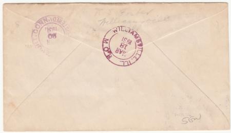 US Illinois, Williamsburg 554, 561, 638 Fancy Cancel Cover