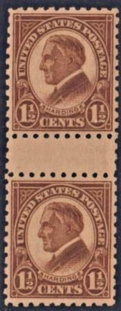 US 582 XF Mint NH Vertical Pair with Full Gutter - Rare! cv $650