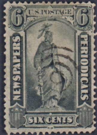 US PR12 Newspaper F - VF Used Black Handstamp Ring Cancel cv 125.00