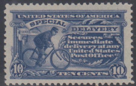US E11 Special Delivery VF - XF NH Dark Ultramarine - Pink Back APS Cert. cv $450