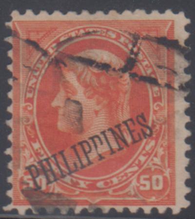 US Possessions - Philippines 219c Fine Used; Red Orange, cv $55