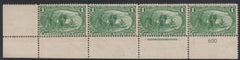 US 285 Early Commemoratives Ave - F NH Plate # Strip of 4 cv 290.00