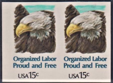 US 1831a Error XF NH Organized Labor - Imperf Pair cv 275.00