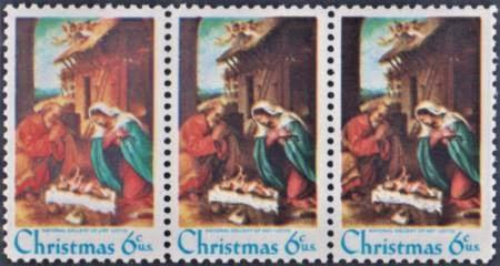 US 1414b Error XF NH Left Stamp Missing Black in a Transitional Strip of 3 cv $400