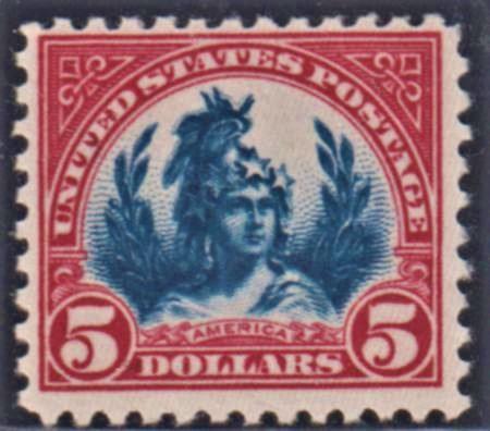 US 573a F - VF NH Carmine Lake cv $350