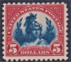 US 573a F - VF NH Carmine Lake cv $350