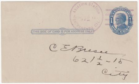 US 1913 Aviation Station, Sacramento CA VF card