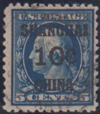 US Shanghai Overprint K5 Fine Used