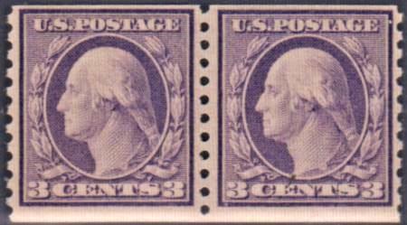 US 493 Washington / Franklin F - VF Mint NH Pair - Pristine cv $75