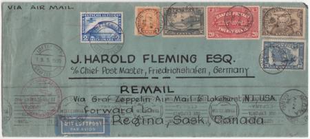 Canada / Germany 1930 Zeppelin South America Flight Cover