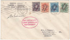 Spanish Morocco 1930 Pan American Flight Tangier - Seville, Signed Eckener