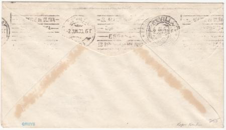 Spanish Morocco 1930 Pan American Flight Tangier - Seville, Signed Eckener