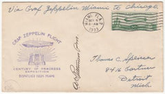 US 1933 C18  XF stamp on FDC to Chicago, Signed A. Pittman, PM