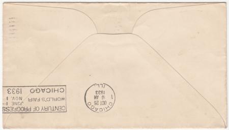 US 1933 C18  XF stamp on FDC to Chicago, Signed A. Pittman, PM