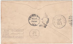 US 1933 C18 Chicago Flight, Miami - Chicago, Special Delivery