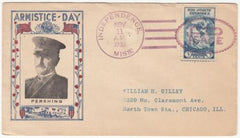 US Mississippi, Independence 1933 Armistice Day Fancy Cancel Cover