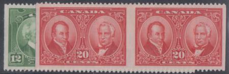 Canada 147b-8b XF Mint NH Horizontal Pairs, Vertical Imperf cv $360
