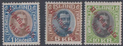 Iceland C12-14 F - VF + Hinged Hopflug 1933 Signed Wahl BPPP cv 2,075.00
