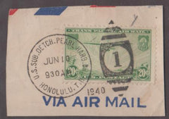 US C21 Airmail US Sub Detatchment - Pearl Harbor