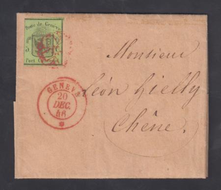 Switzerland 2L2 on VF Pristine Folded Letter cv $3,400