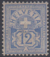 Switzerland 74c VF NH Pristine, - Nicely Impressed cv $390