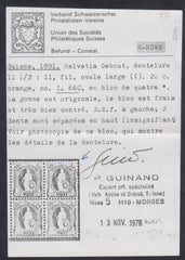 Switzerland 82c F - VF NH Pristine Color + Gum, 2 Swiss Certs, cv $1,650