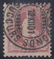 Switzerland 87b  Ave - F Used - tiny faults cv $310