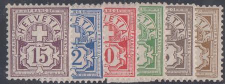 Switzerland 113-18 VF - XF Mint NH cv $287